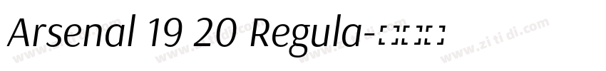 Arsenal 19 20 Regula字体转换